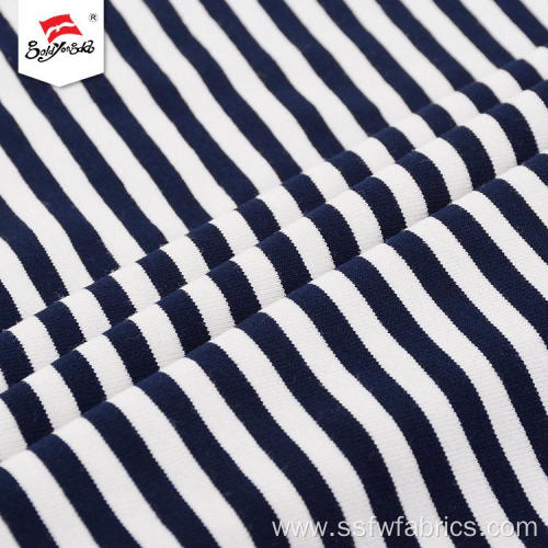 Dyed Black And White Stripe Fabric For Garment